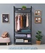 Timber Art Design Grey Large Open Wardrobe With Shelves