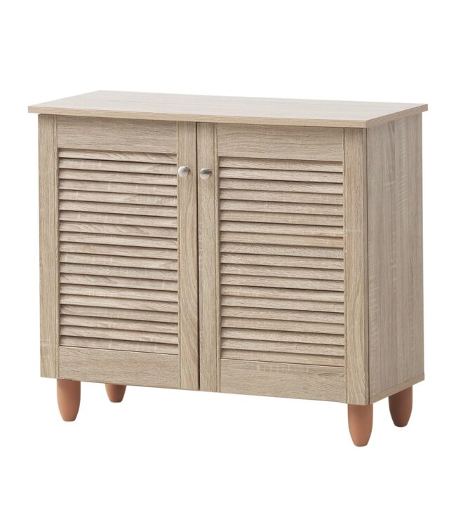 Timber Art Design Traditional Sonoma Oak 2 Door Shoe Cabinet