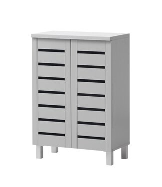 Timber Art Design Grey 2 Door Shoe Cabinet