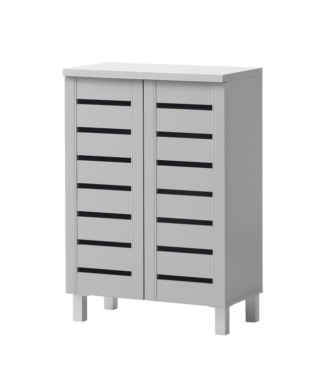 Timber Art Design Contemporary Grey 2 Door Shoe Cabinet