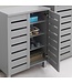 Timber Art Design Grey 2 Door Shoe Cabinet