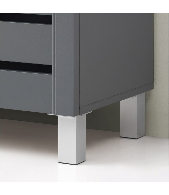 Timber Art Design Contemporary Dark Grey 2 Door Shoe Cabinet