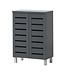 Timber Art Design Dark Grey 2 Door Shoe Cabinet