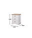 Timber Art Design White 3 Drawer Bedside