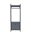 Timber Art Design Zahra Grey Open Wardrobe With Drawers