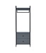 Timber Art Design Zahra Grey Open Wardrobe With Drawers