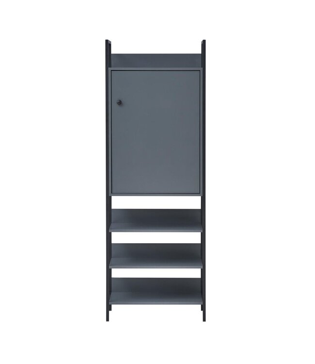 Timber Art Design Zahra Grey Storage Cabinet With Shelves