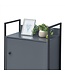 Timber Art Design Zahra Grey Storage Cabinet With Shelves