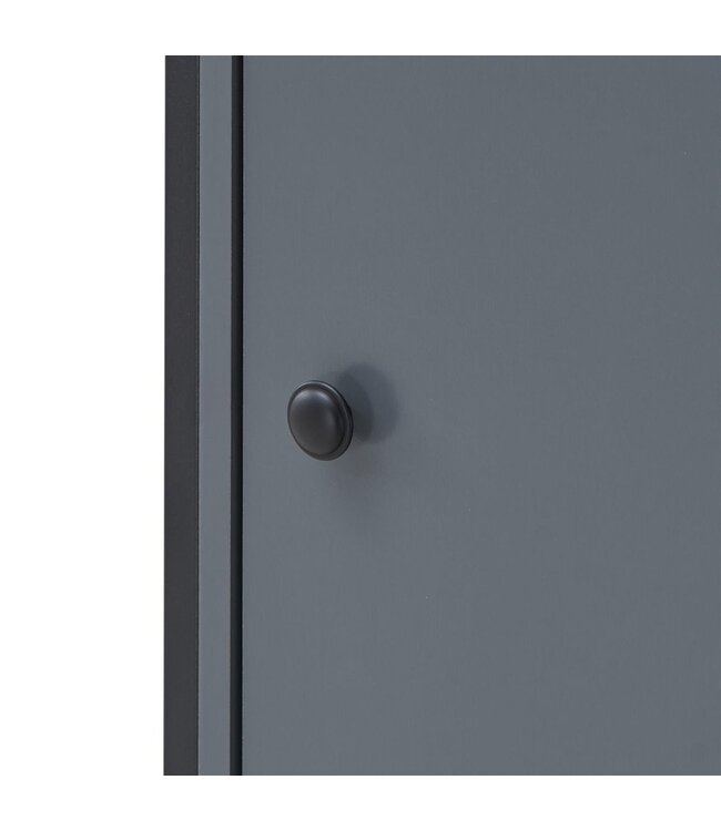 Timber Art Design Zahra Grey Storage Cabinet With Shelves