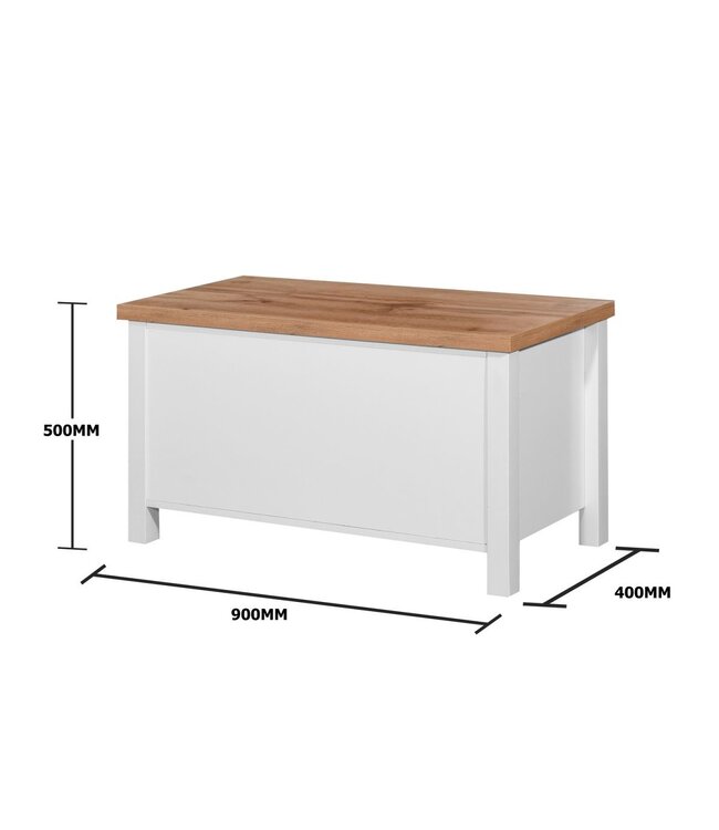 Timber Art Design White Blanket Box