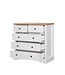 Timber Art Design White 3+2 Drawer Chest