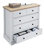 Timber Art Design White 3+2 Drawer Chest