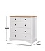 Timber Art Design White 3+2 Drawer Chest