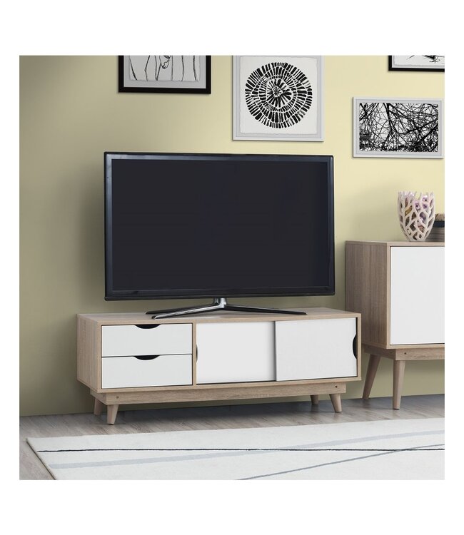 Timber Art Design Alford White TV Unit