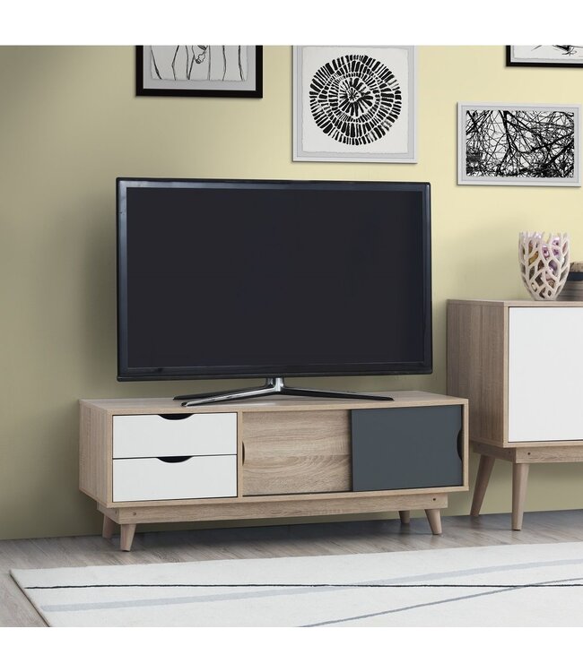 Timber Art Design Alford White | Grey TV Unit