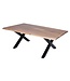 Besp-Oak Furniture Live Edge Natural Acacia X Leg Coffee Table