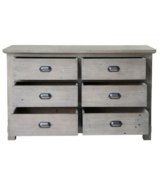 Besp-Oak Furniture Weathered Ash 6 Drawer Dresser