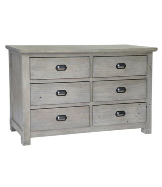 Besp-Oak Furniture Weathered Ash 6 Drawer Dresser