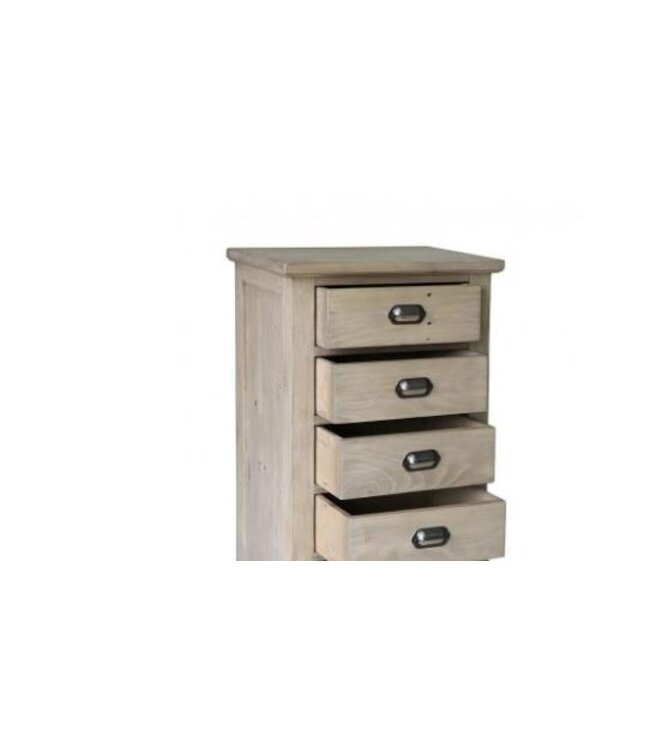 Besp-Oak Furniture Weathered Ash 6 Drawer Tallboy