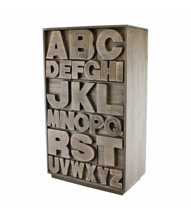 Wooden Alphabet Storage Unit