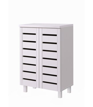 Timber Art Design White 2 Door Shoe Cabinet