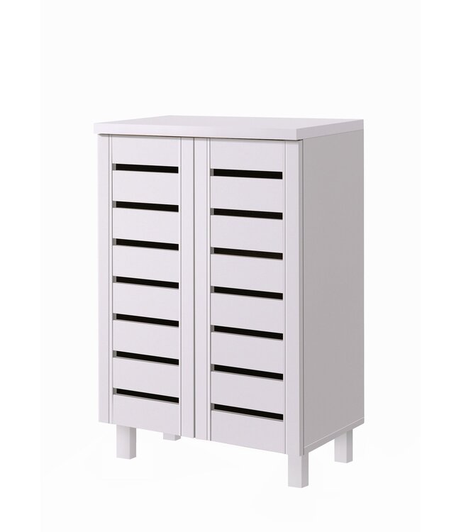 Timber Art Design Contemporary White 2 Door Shoe Cabinet