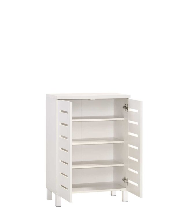 Timber Art Design Contemporary White 2 Door Shoe Cabinet