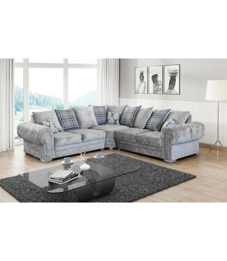 Large Corner Sofa In Grey