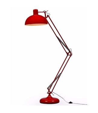 McGowan & Rutherford Red Extra Large Classic Desk Style Floor Lamp