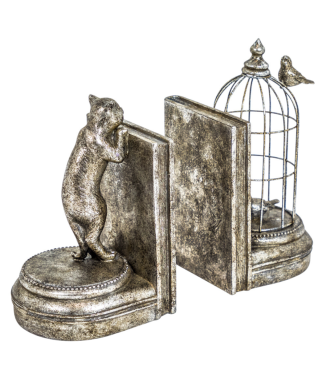 McGowan & Rutherford Silver Curious Cat Bookends