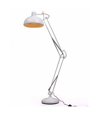 McGowan & Rutherford White Classic Desk Style Floor Lamp