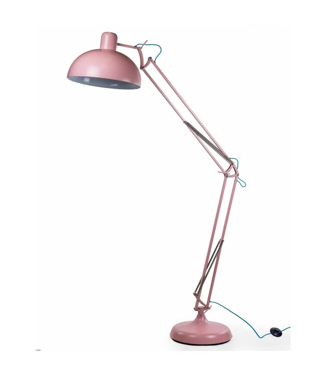 McGowan & Rutherford Matt Pink Extra Large Classic Desk Style Floor Lamp