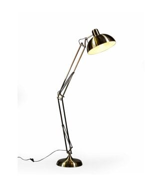 McGowan & Rutherford Vintage Gold Extra Large Classic Desk Style Floor Lamp