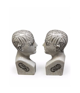 McGowan & Rutherford Ceramic Phrenology Head Bookends