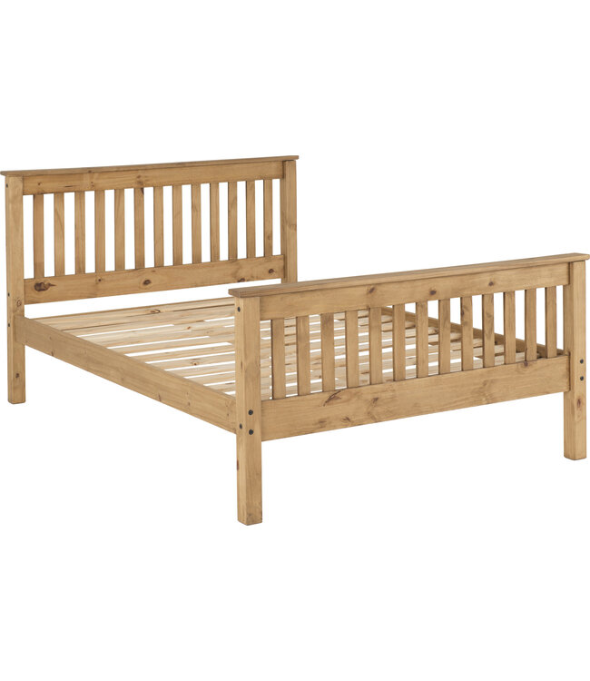 Seconique Monaco Distressed Waxed Pine Bed