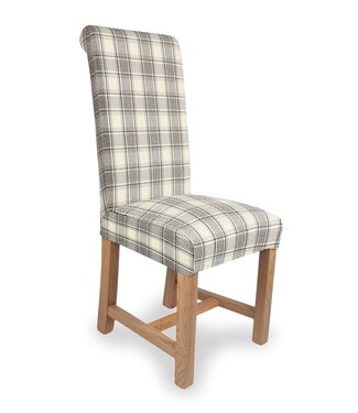 Shankar Richmond Herringbone Check Dining Chair Cappucino - Pair