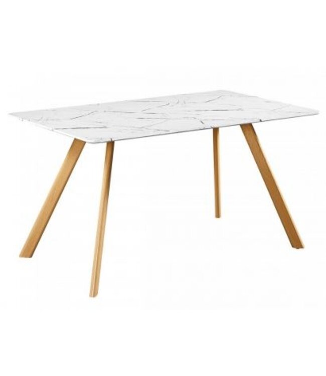 Marble Effect Dining Table - White or Black