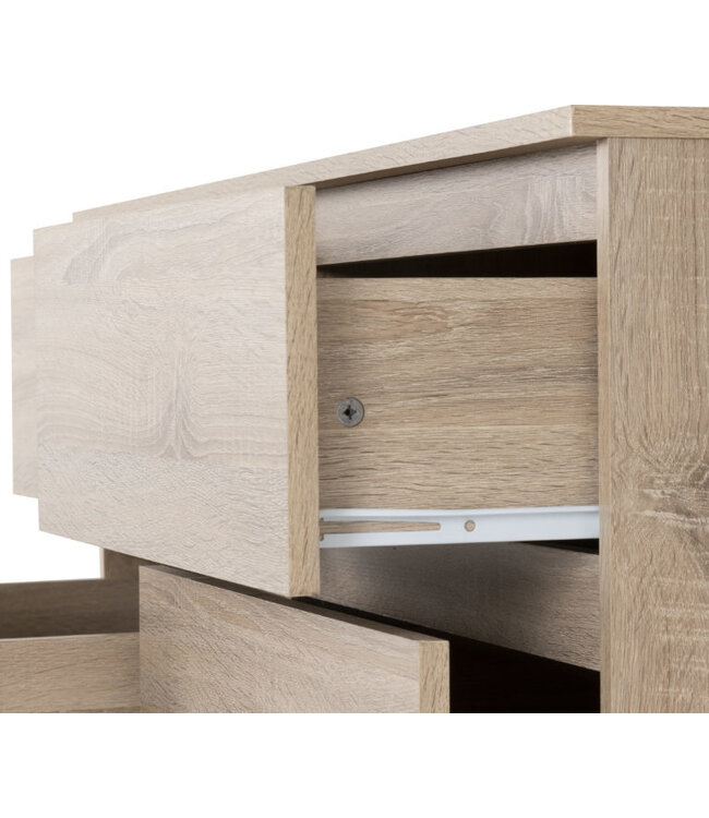 Seconique Malvern Sonoma Oak 6 Drawer Chest