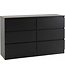 Seconique Malvern Black 6 Drawer Chest