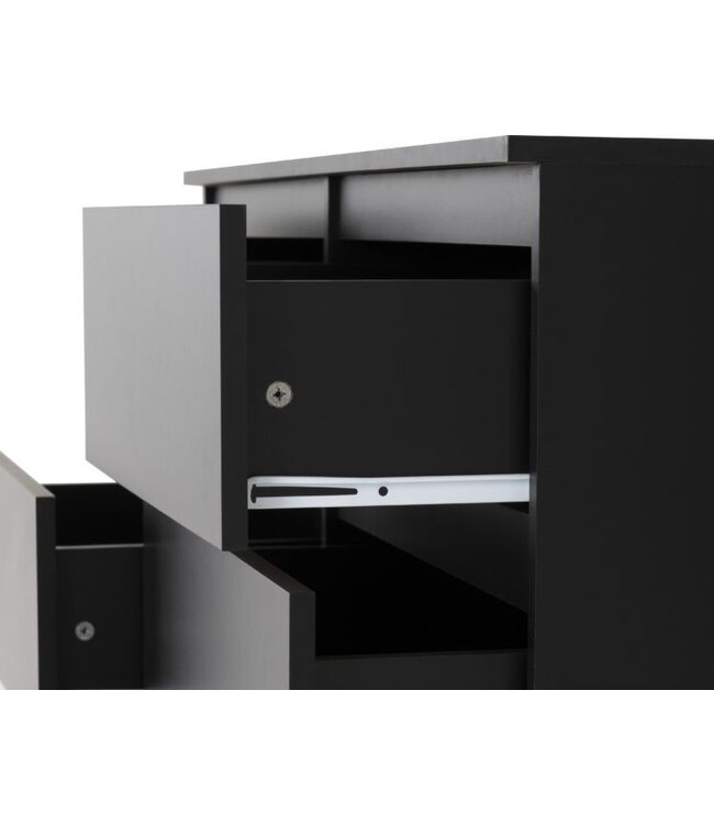 Seconique Malvern Black 6 Drawer Chest