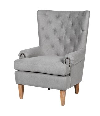 Light Grey Linen Armchair