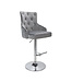 Shankar Rocco Brushed Velvet Bar Stool - Grey