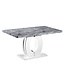 Shankar Neptune Medium Marble Effect Grey/White Dining Table