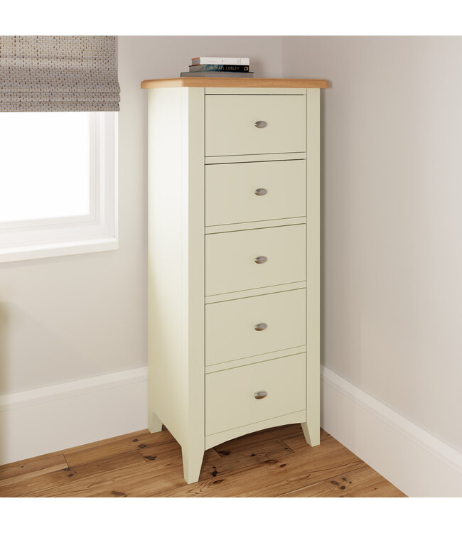 Kettle Home White Painted Narrow Chest of Drawers
