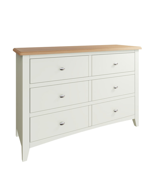 Kettle Home White Painted Wide Chest of Drawers