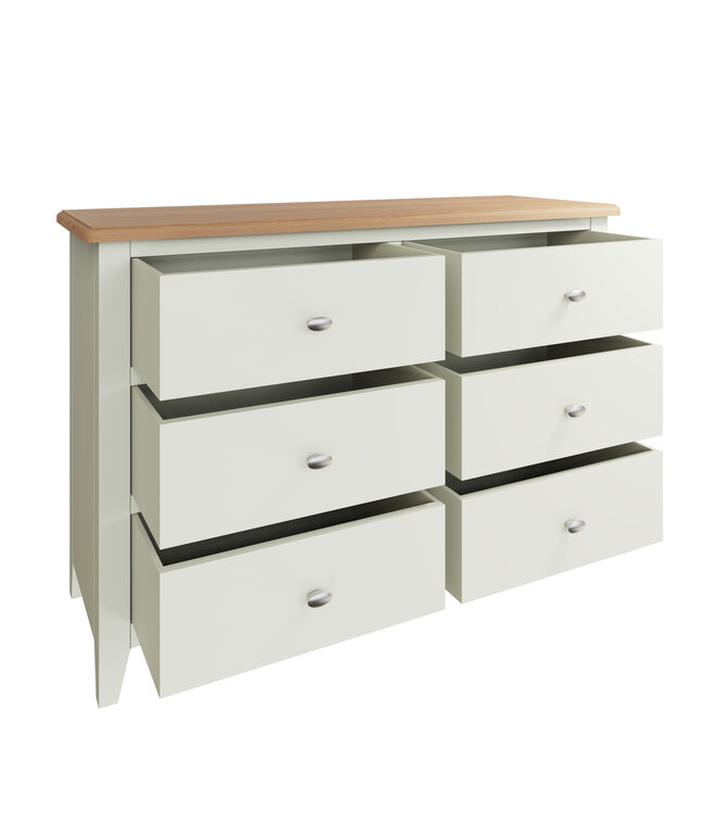 Kettle Home White Painted Wide Chest of Drawers