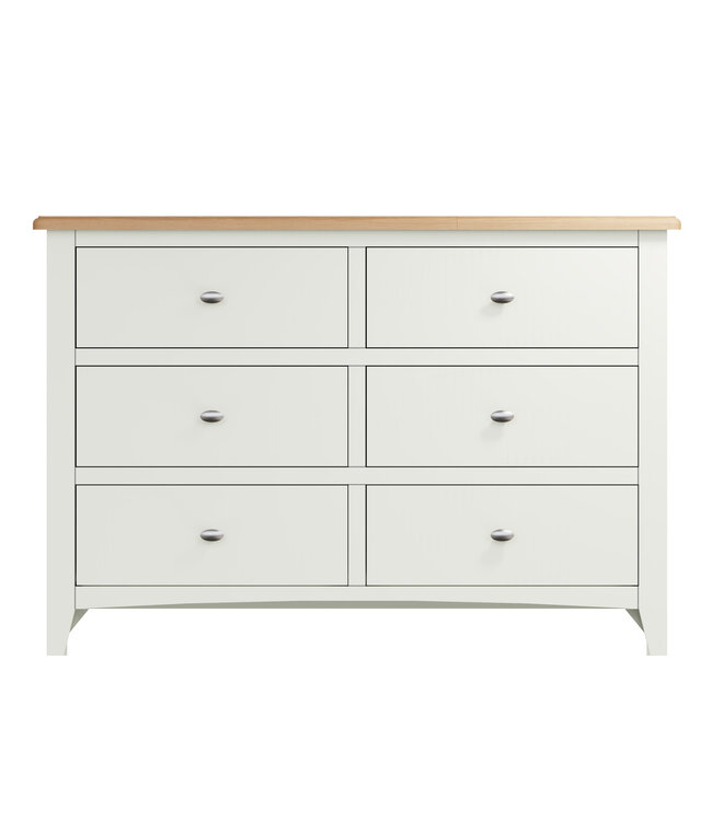Kettle Home White Painted Wide Chest of Drawers
