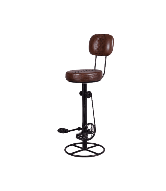 Iron / Leather Bar Chair Stool