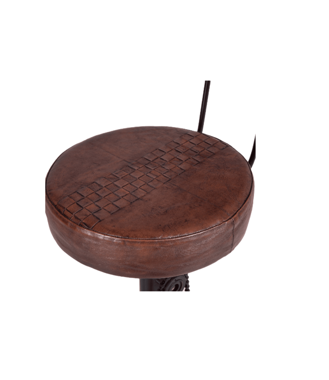 Iron / Leather Bar Chair Stool