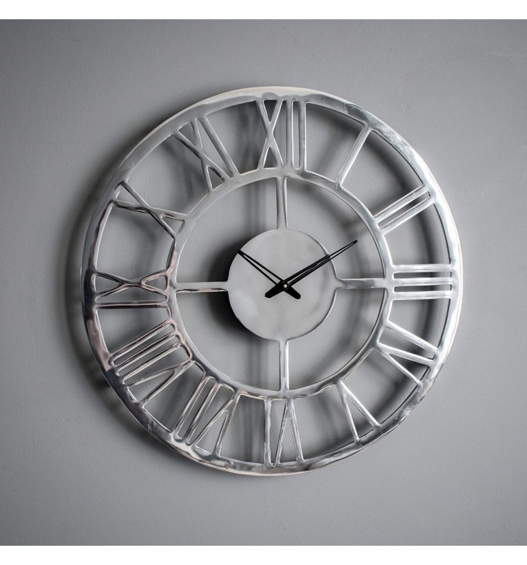 Gallery Pavia Large Wall Clock Polished Aluminium
